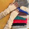 1/2/4pairs Women Long Fingerless Gloves Winter Warmer Mitten Arm Sleeve Casual Soft Girl Goth Clothes Punk Cosplay Accessories