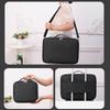 Black Heightened Cosmetic Bag with Mirror - Large Capacity Portable Handheld Storage Box