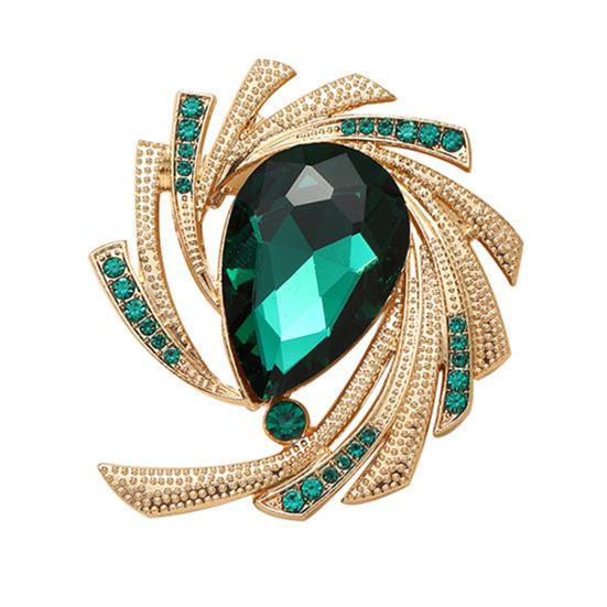 Zinc Alloy Decorative Lapel Crystal Lapel Badge Pin Rotating Imitation Brooch Versatile Accessory