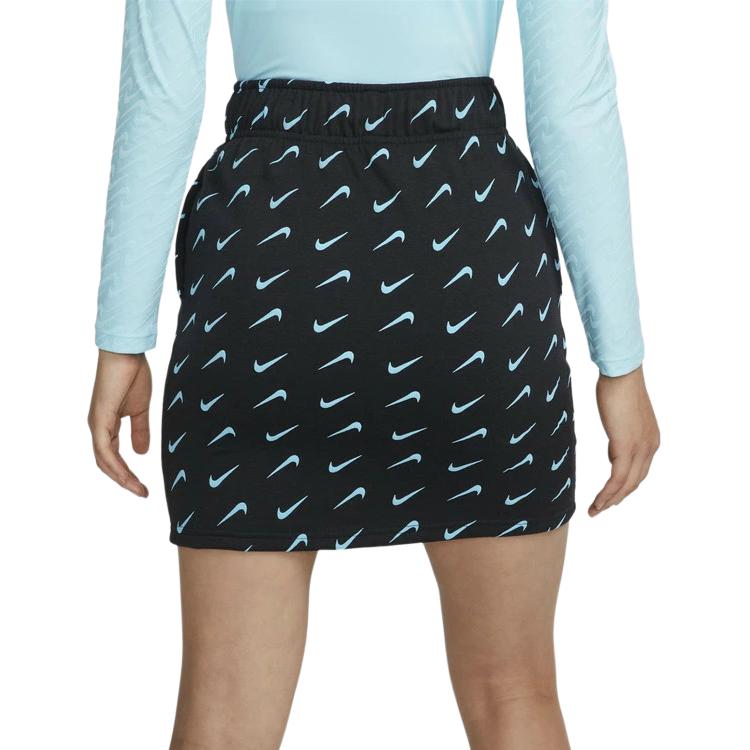 Nike Logo All Over Print Comfortable Casual Skirt Women Skirts Black DD5072-010