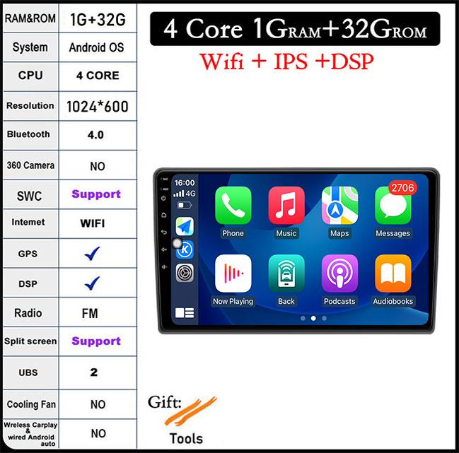 

Для Volkswagen Vw Golf 4 lV Jetta MK4 Classics 2002-2006 Автомагнитола Мультимедийный плеер Carplay GPS Android Auto Стерео DSP