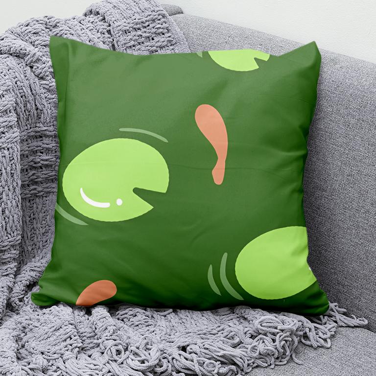 Green Ins Style Fresh Pattern Decorative Pillowcase Living Room Bedroom Square Cushion Pillowcase