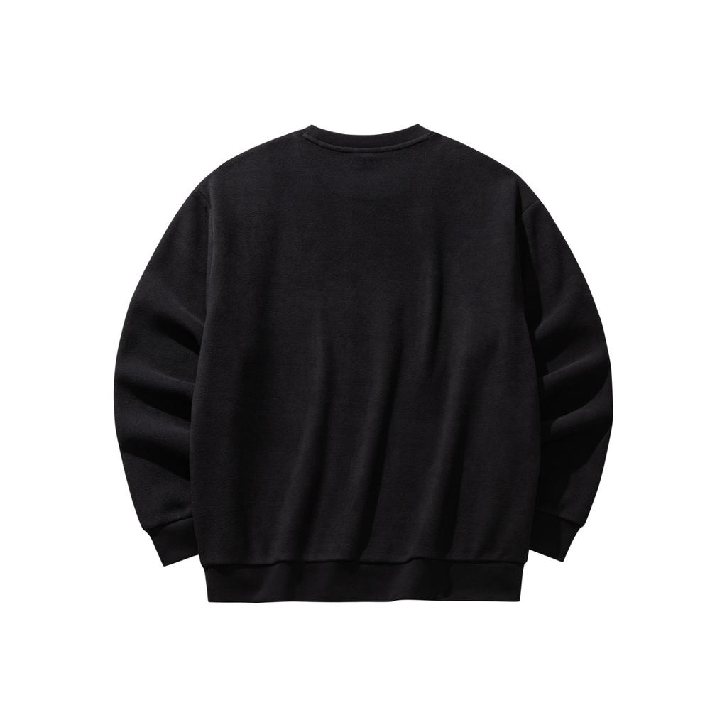 Anta Lifestyle Series Pullover Sweatshirt 2025 Winter Men Sweatshirt Basic-Black 952548706-2