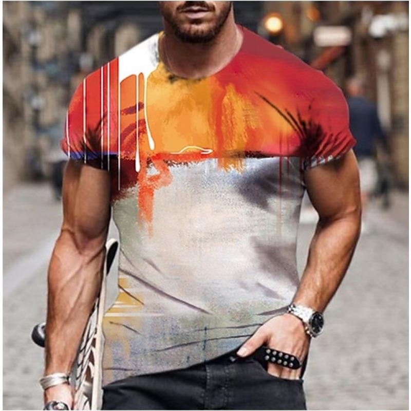 

Мужская футболка с графическим принтом, футболка с эффектом потертости, футболка с коротким рукавом, футболка с 3D-принтом, футболка с круглым вырезом 5XL