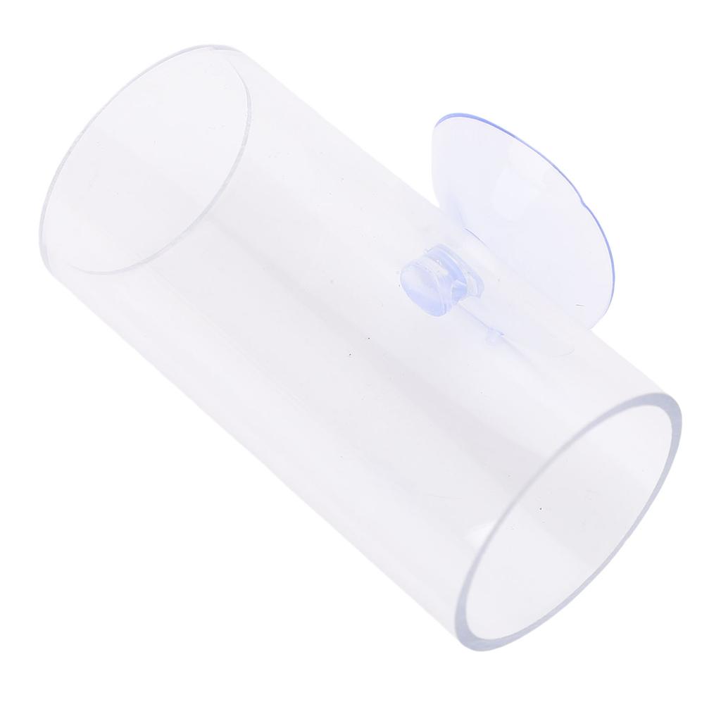 Betta Fish Tunnel Transparent Hollow Betta Fish Tube with Suction Cup for Resting Fish Tank Accessories S