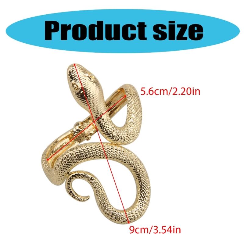Gotycka Unisex Bransoletka Otwarta w Kształcie Węża dla Mężczyzn i Kobiet Punkowy Styl Hip Hop Nieregularna Bransoletka Modna Biżuteria