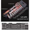 Paola 12-Piece 1/2-inch Drive Ratchet Wrench & Socket Set (8-24mm)