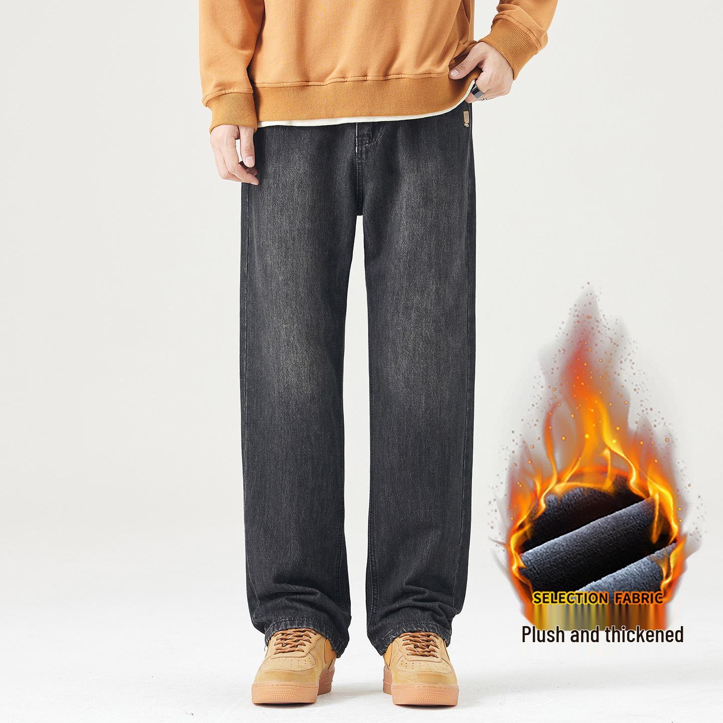 Мужские джинсы 2025 Осень/Зима Хай-стрит Вываренные Ретро Свободные 34