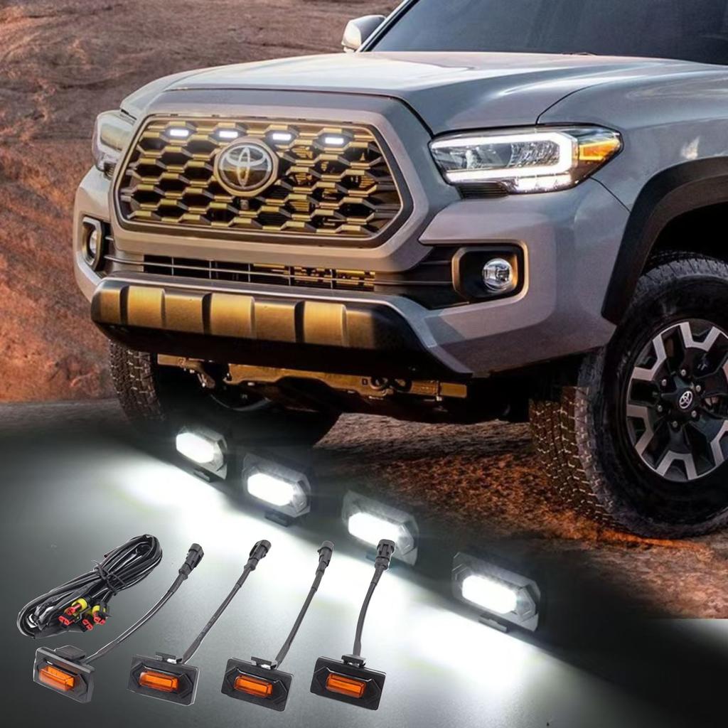 New Tacoma Front Grille Lights TACOMA TRAD Sports Version Off-road Version Front Grille Small Yellow Lights