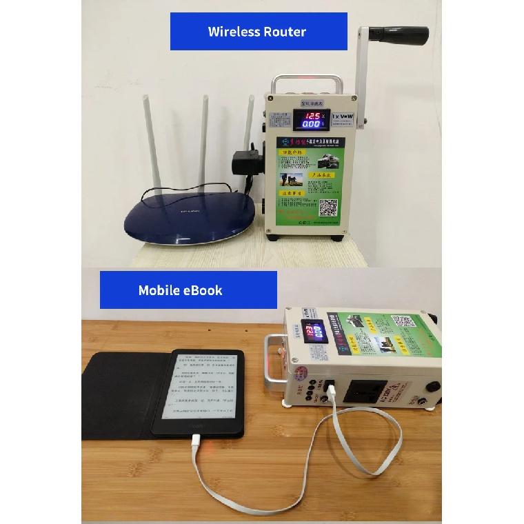 Hand Crank Generator DC12V Lighting USB Mobile Phone Charging Treasure High Power 220V Large Capacity Outdoor Manual Generator