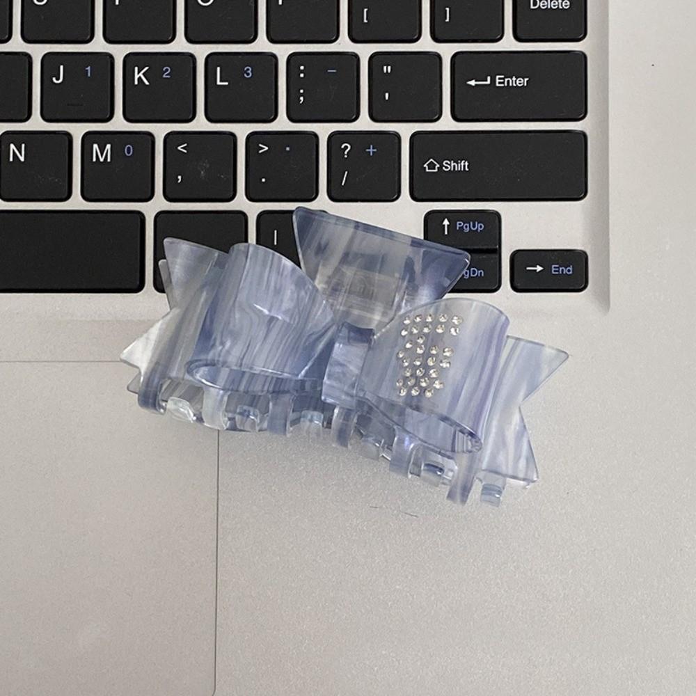 Korean Style Acetate Shark Clip Elegant Small Hair Clip Sweet Bowknot Hair Claw  Girls