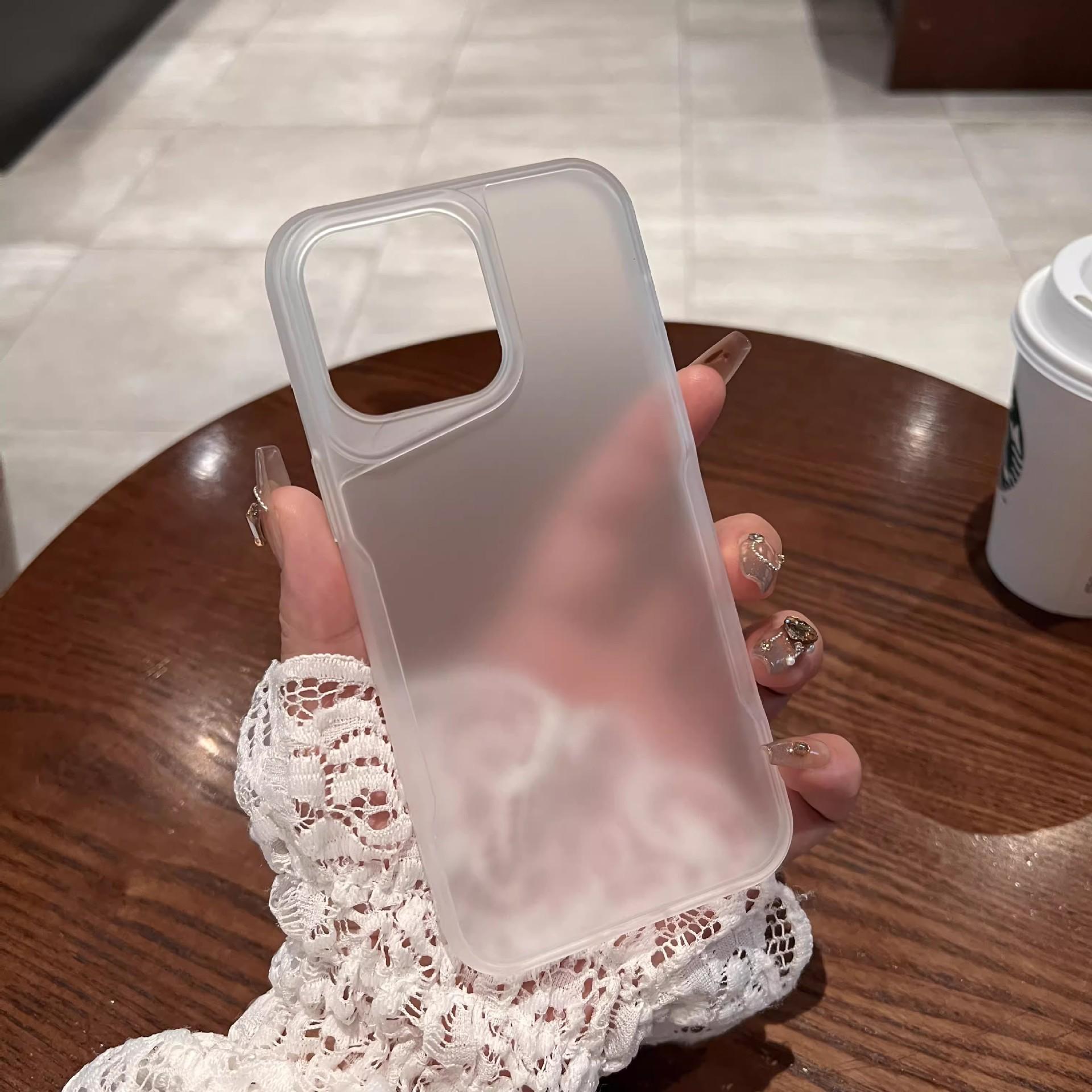 

Подходит для IPhone15 ProMax Матовый чехол для телефона Apple 14 Ощущение кожи лезвия 13 Чехол для защиты от падений iPhone12proMax белый