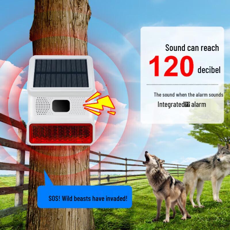 Xunling Solar Wireless Sound & Light Outdoor Alarm