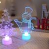 Glowing LED Acrylic Decoration Christmas Ornament Christmas Decorative Night Light For Kids Room Party Desktop Display