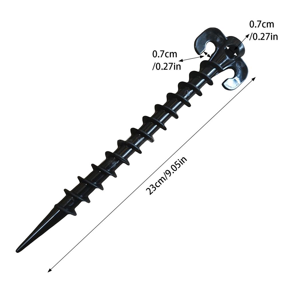 Heavy Duty Camping Tent Stakes Easy to Use Screw Shape Tent Stakes Essential Gear Suitable for Groundsheets Tarps