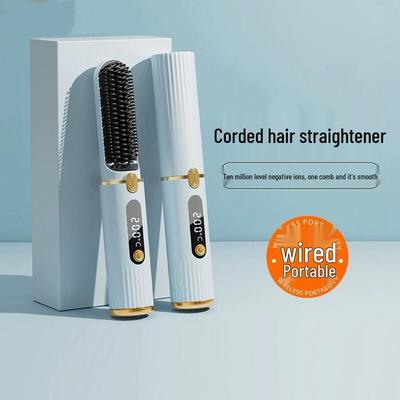 Portable LCD Negative Ion Hair Straightening Comb with MCH Technology - No Hair Damage