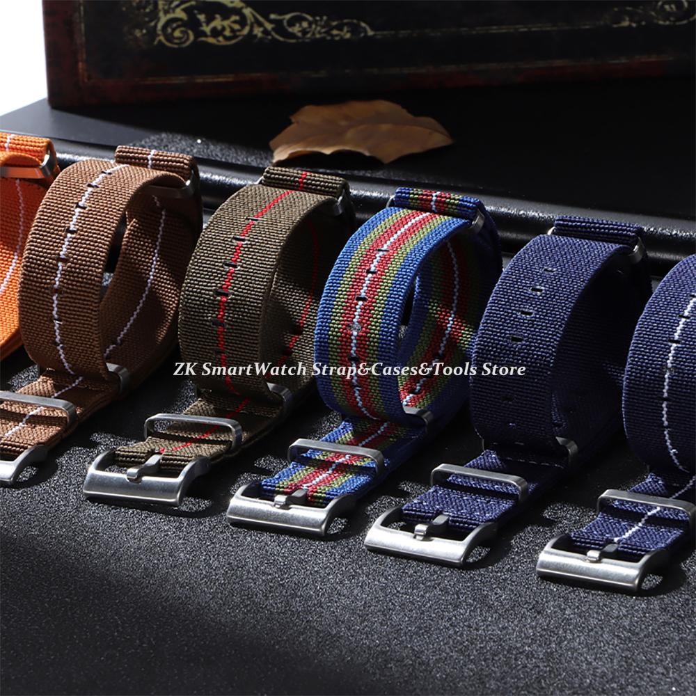 Nylon Watch Strap 18mm 20mm 22mm for Omega Military Sports Fabric Bands Elastic High-density Woven Wristband for Seiko Bracelet