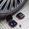 Dsycar Skull Style Tire Valve Stem Caps Antirust Copper Core, Red Eyes with Rubber Ring, Universal Stem Covers for Cars, SUVs, Bike and Bicycle,