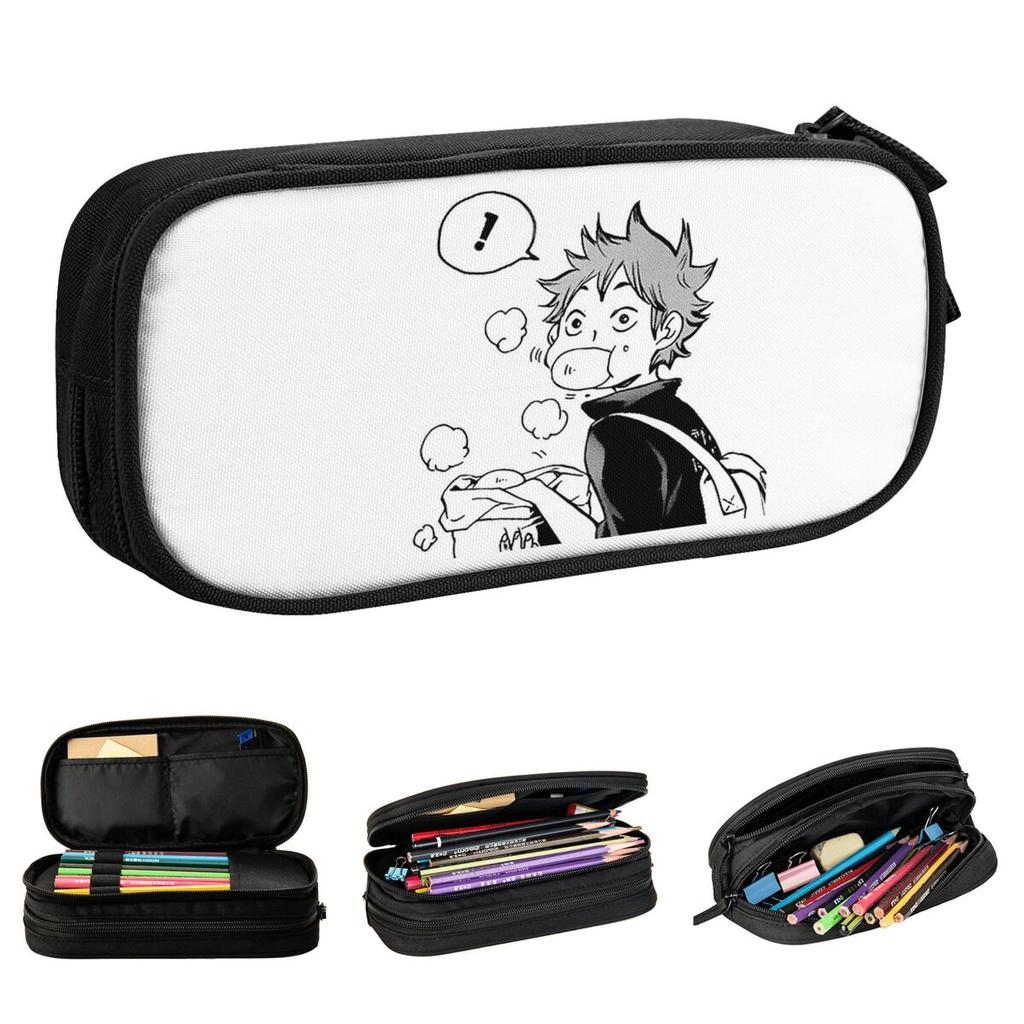 Hungry Baby Haikyuu Pencil Case Volleyball Manga Anime Japan Pencil Box Pen Box Big Capacity Bags School Gifts Stationery
