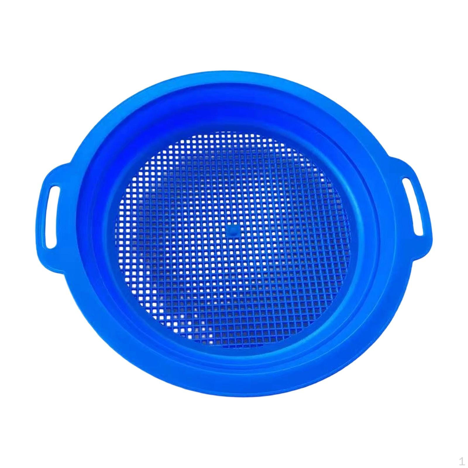 

Kids Sand Sifter Sandbox Portable Digging Toy with Handle Beach for Garden Backyard синий