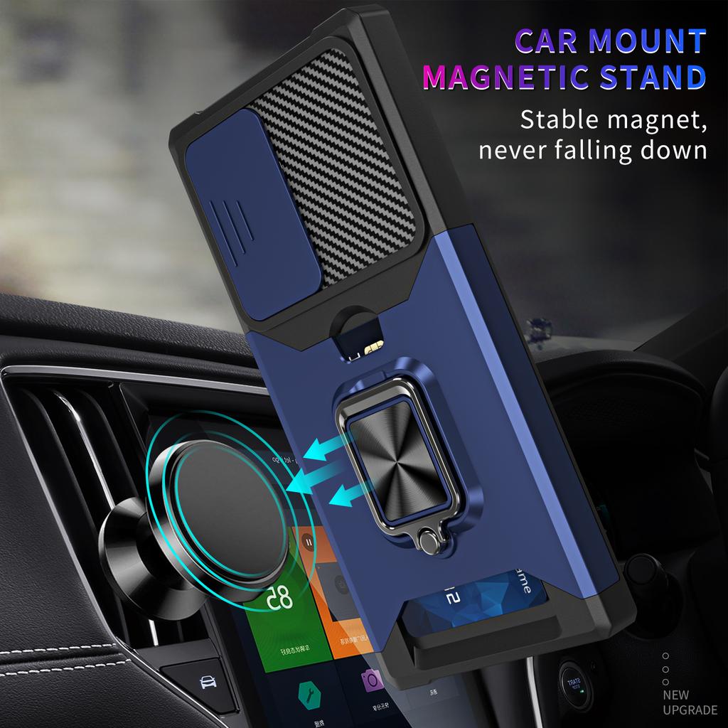 Kartenfach Geldbörse Ringhalter Hülle für Samsung Galaxy S25 S24 S23 S22 Ultra S22 S23 Plus S21 Armor Ständer Stoßfänger Abdeckung