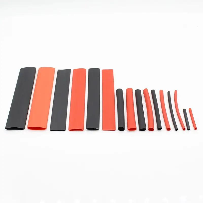 Tubing 2:1 Assortment Polyolefin Tube Car Cable Sleeving Wrap Wire Kit 127pcs Black Red Heat Shrink