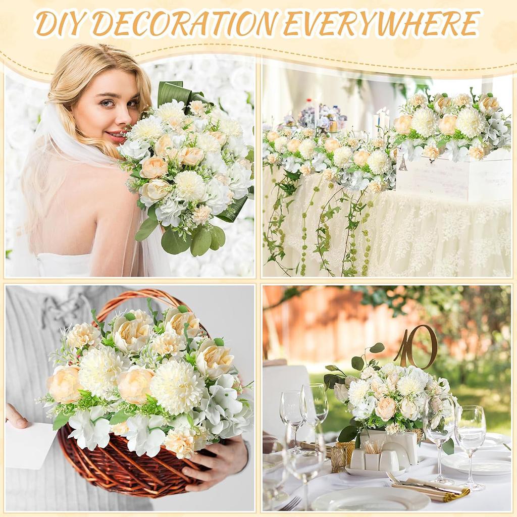 1/5pc Artificial Flower Silk Hydrangea Festival Decor Valentine's Day Home Room Garden Party Wedding Bridal Accessory Fake Peony