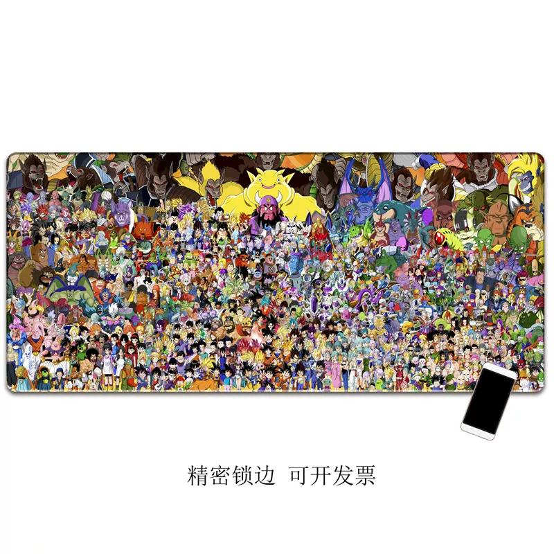 Boys Super Popular Dragon Ball Series Son Goku Printed Leather Mouse Pad yawed Edge Lock Computer Desk Keyboard Pad Children Learn To Write Desk Pad