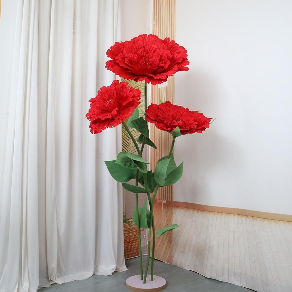 Giant PE Artificial Peony 50cm Wedding Flower New Simulation Peony Flower  Flower Show Props