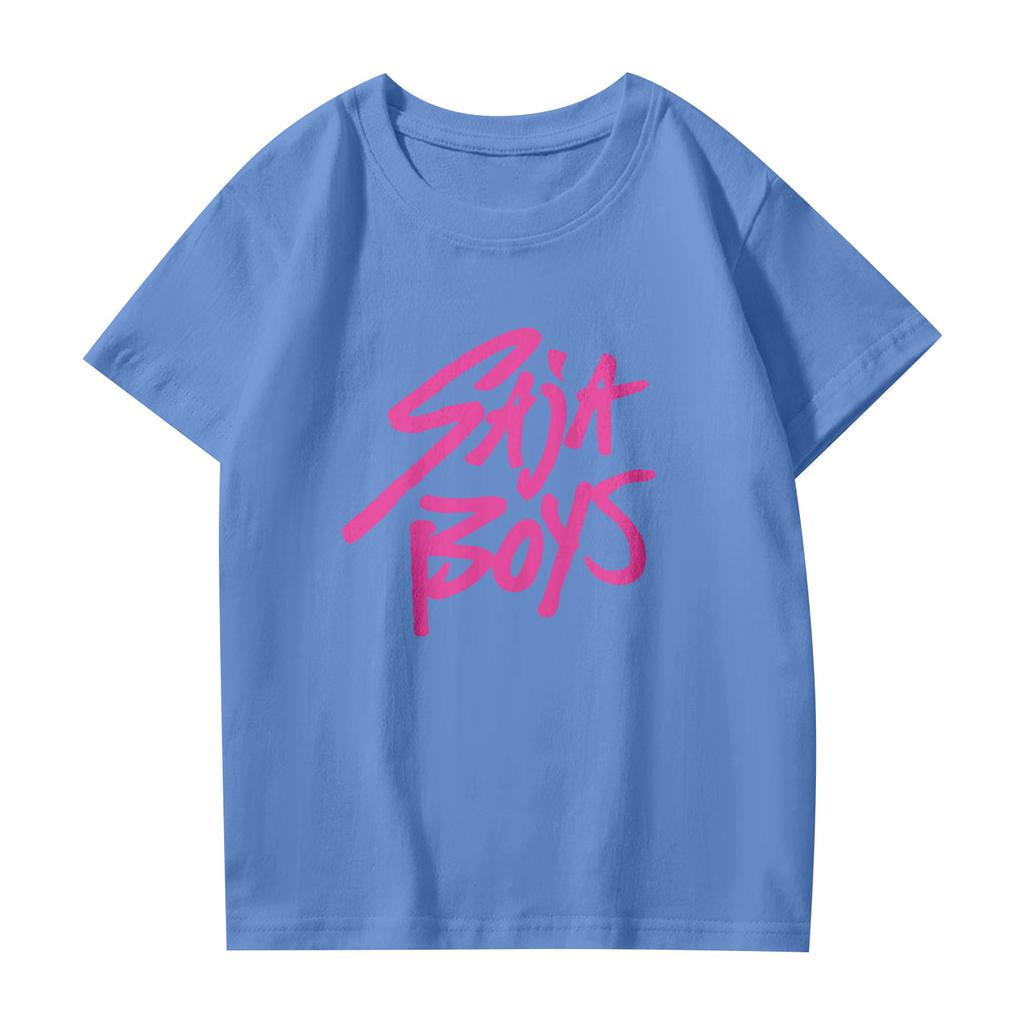 Fashionable Round Neck Short Sleeve Work Clothes Printed Tops For Womens Summer Tops