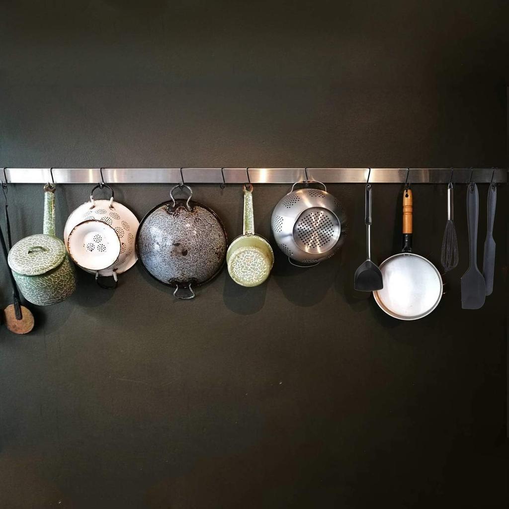 30 Pack Black S Hooks Steel Hanging Hooks Heavy Duty S Hanger Hook Metal Kitchen Pot Rack Hooks Closet Hooks for Hanging Pan, Cups, Jeans, Plant