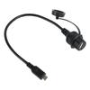 Waterproof Type C to USB 2.0 Flush Panel Dashboard Mount Extension Cable for Car Truck Boat Motorcycle