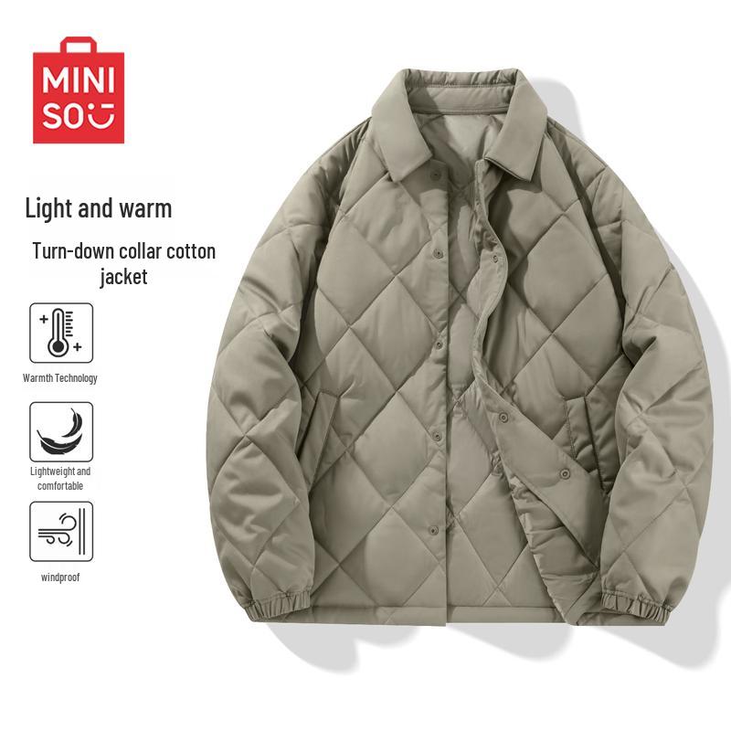 

MINISO Men s Winter Fleece-Lined Padded Jacket 2XL