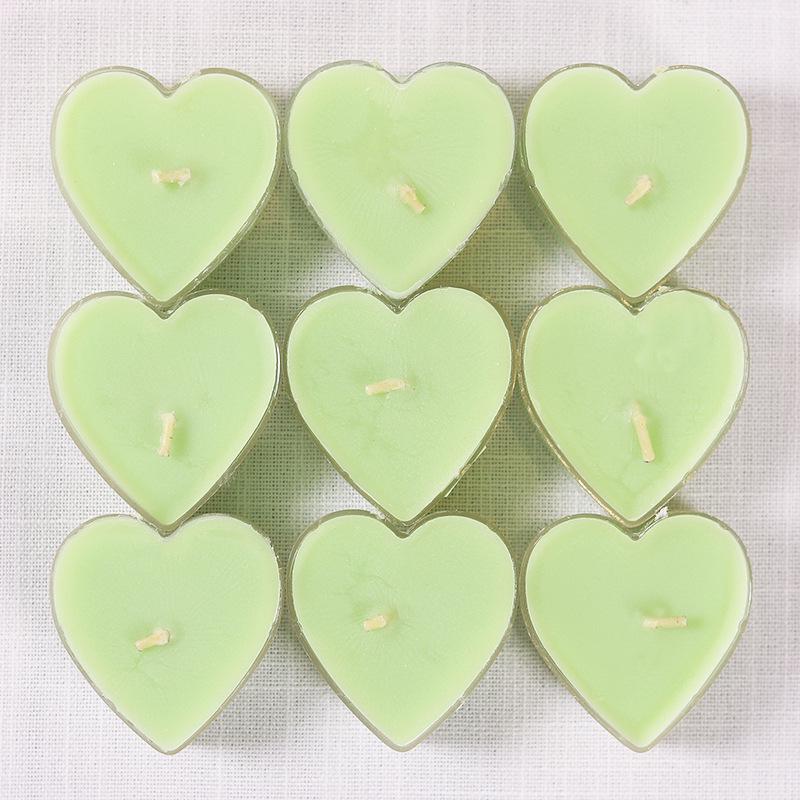 

Креативная любовь в форме сердца, романтическая бездымная маленькая свеча на день рождения, украшение, свеча Yellow 1 box 150g