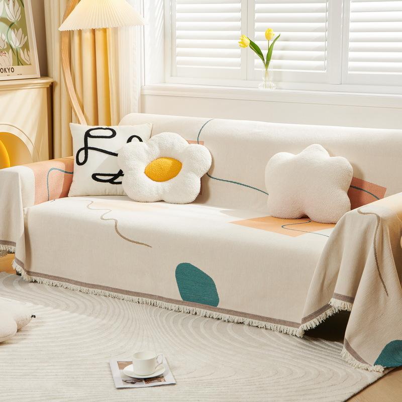 Chenille Printed Sofa Cover American Style Sofa Towel Blanket Couch Cover Universal Anti-cat Scratch Sofa Cover for Living Room