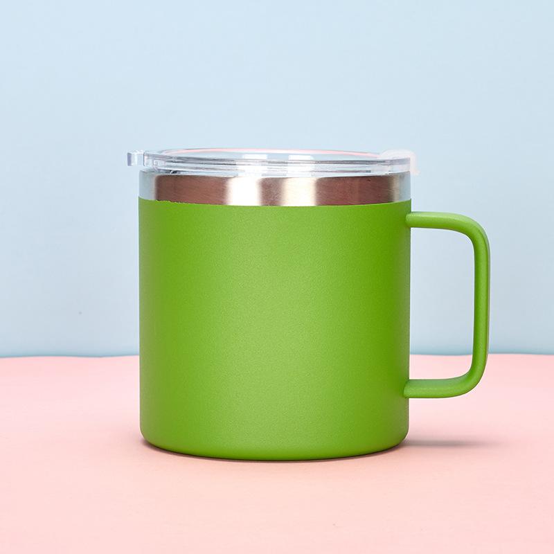 Stainless Steel Mug Insulated Cup with Handle Simple Business Gifts Mini Office Coffee Cup 12oz