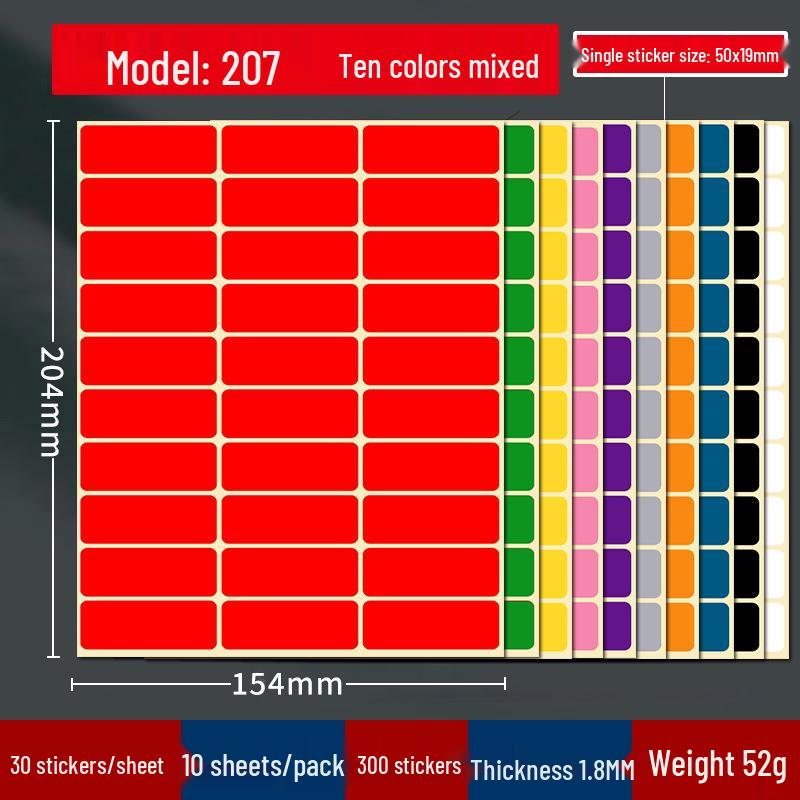 Mixed Color Round Dot Sticker Labels - Available in 10, 16, and 20 Vibrant Colors