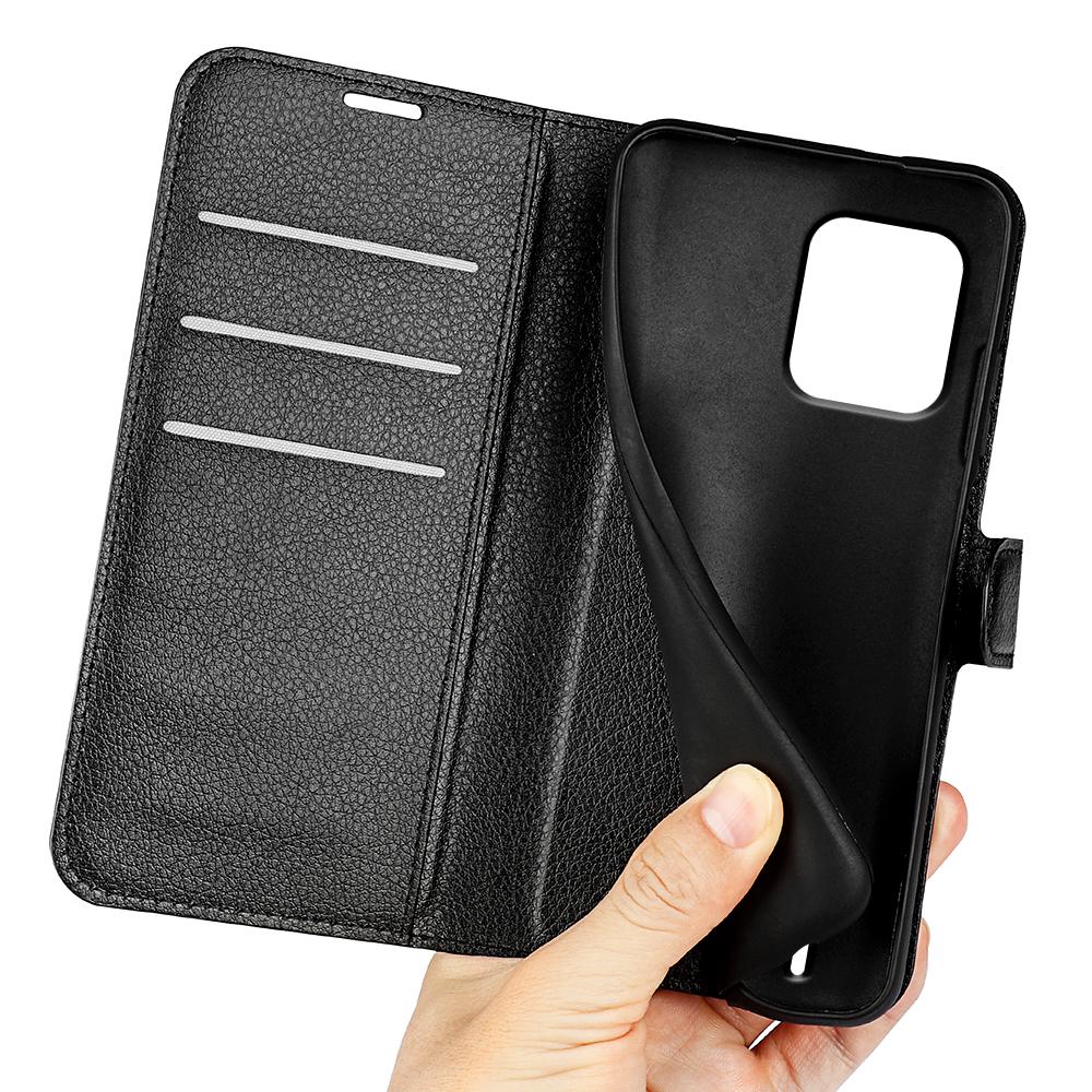For Nokia C12 4G/C12 Pro/C12 Plus Wallet Litchi Texture Phone Case Anti-Scratch Stand PU Leather Protective Cover