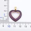 Nidin Top Quality 4 Colors Heart-Shaped Hollow Crystal Zircon Pendant Link Chain Necklace Women's Charm Jewelry Anniversary Gift