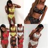 Elegant Lace High Waist Hollow Out Swimsuit Bandage Bikini Set For Women