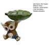 Yousheng Owl Statue Bird Feeder Resin Decorative Bird Feeder Outdoor Cute Owl Bird Feeder for Garden Balcony Yard Front Porch