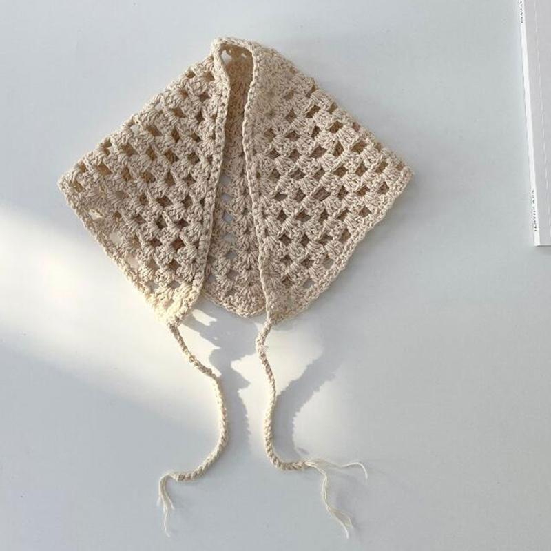 Schönes Häkel Dreieckiges Haarband Schal Gestrickter Schal Halstuch Krawatte Zurück Binden Kopftuch Modeaccessoire für Campi