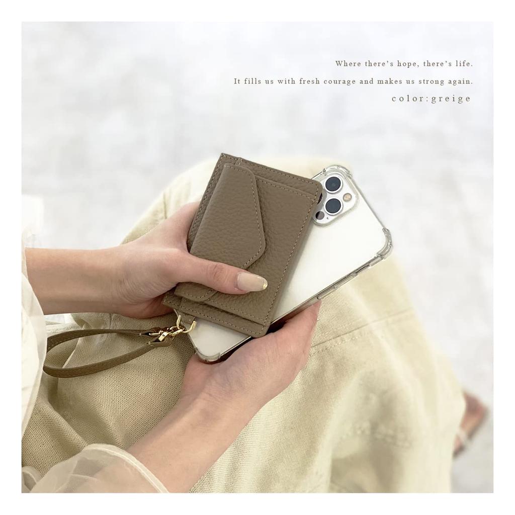 Gisele Pass Case, Commuter Pass Holder with Reel, Coin Purse, Card Case, Card Slots, Thin and Lightweight Genuine Cowhide Leather Mini Wallet for Men