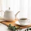 Bone China Coffee Pot Office Teapot Ceramic Large Capacity Tea Pot with Filter Creative Household Simple Handmade White Kettle