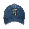 New Jurassic World Dinosaur  Washed Denim Baseball Caps Snapback Baseball Hats Breathable Casquette Outdoor for Men's And Women