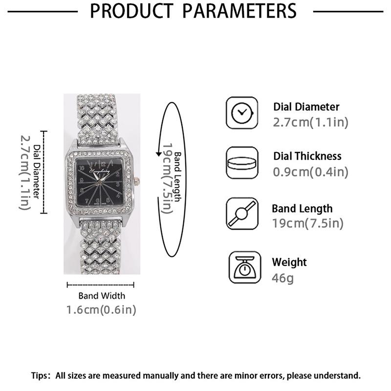 5pcs Set Watches Women Watches Simple Casual Women's Analog WristWatch Bracelet Necklace Earring Gift Montre Femme