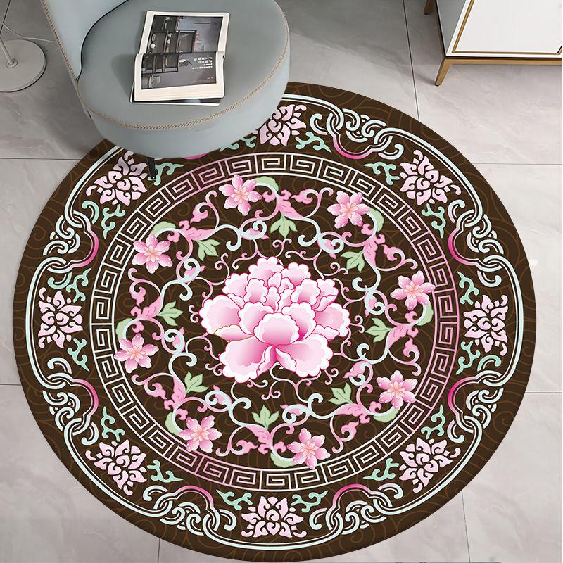 Round Carpet for Living Room Bed Room Floor Carpets Home Decor 3D Printed Rugs Anti-slip Mat