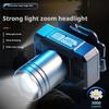 Rechargeable Telescopic LED Headlight Outdoor Wearable Strong Light for Night Riding And Fishing - Adjustable Focus