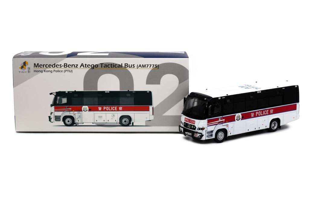 Tiny City Scale Atego Police Tactical Bus Diecast Model Car 1/76 Mercedes-Benz
