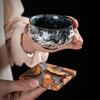 Wood Resin Coasters Square Cup Cushion Japanese Style Table Non-slip Cup Mat Resistant Coffee Drink Mat Square Tea Pad Dining